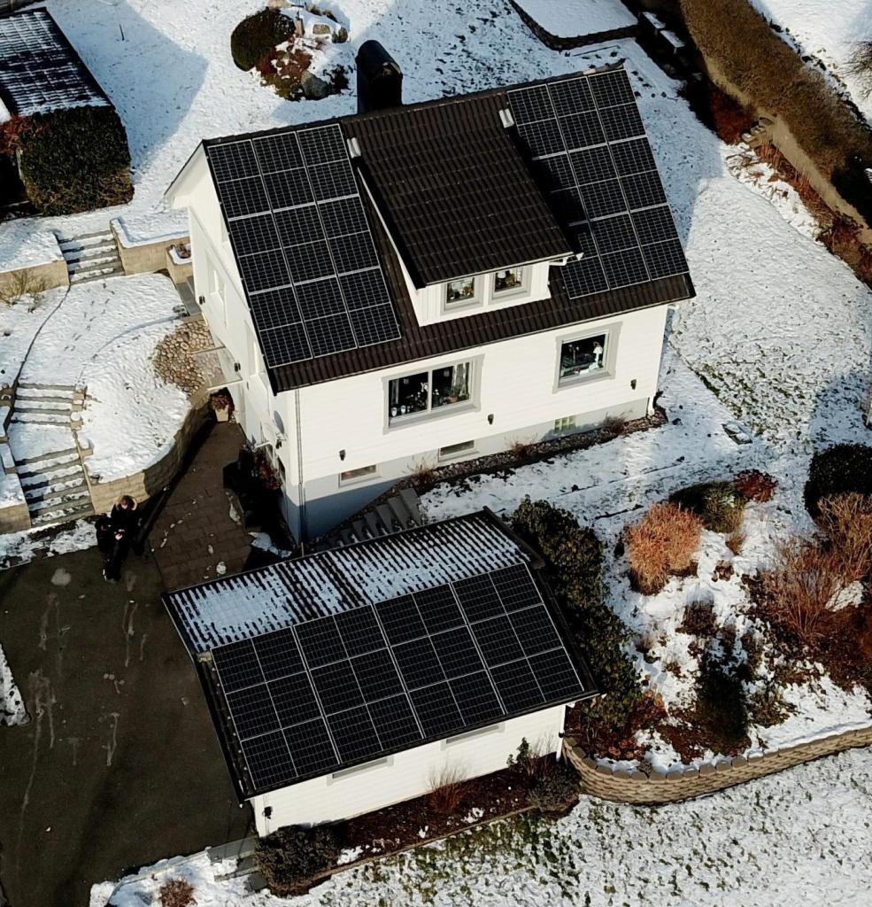 En villa i Göteborg som har installerat solceller