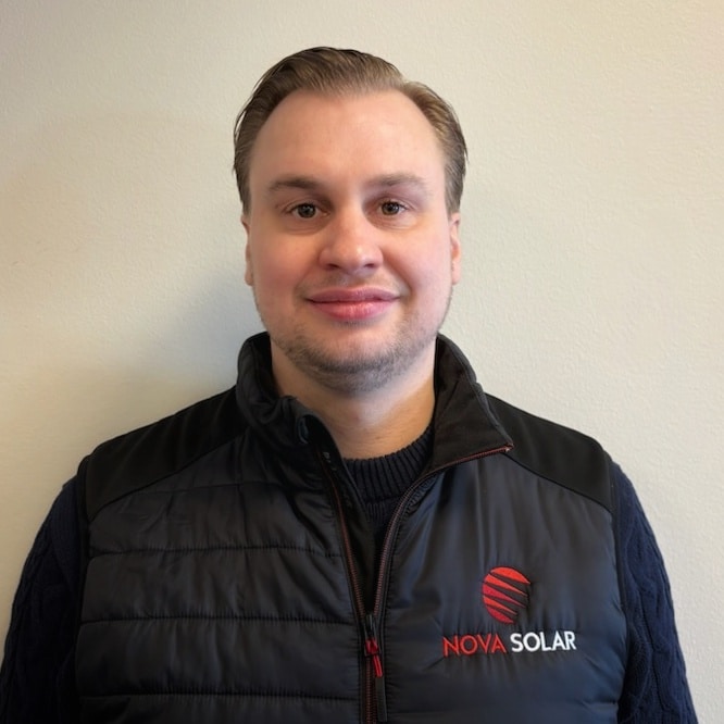 Martin Högberg, teknisk säljare på Nova Solar